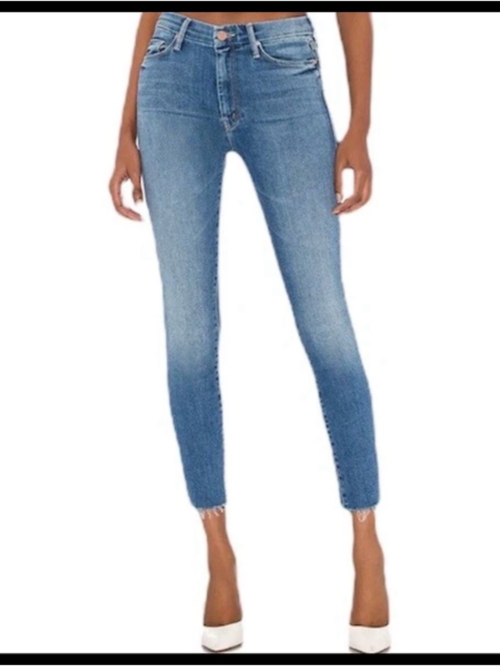 MOTHER High Waisted looker ankle fray jeans $248